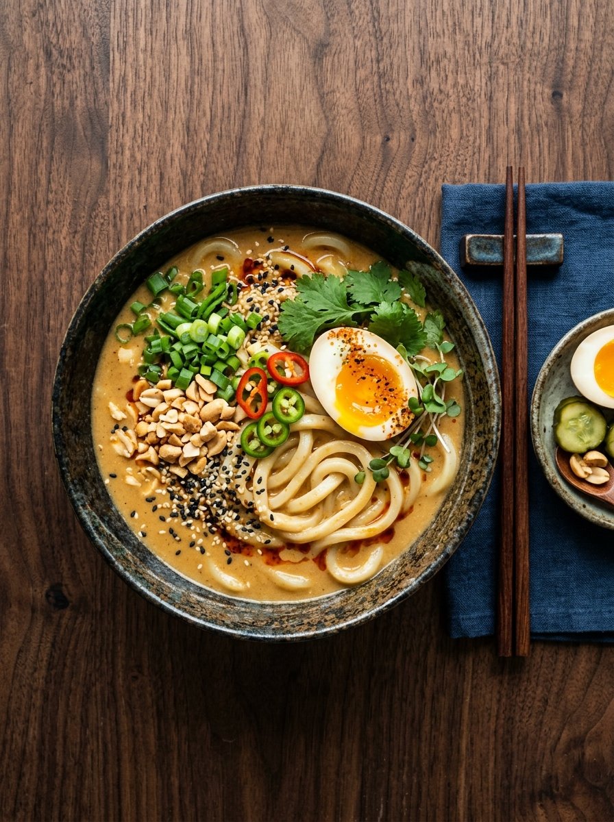 creamy peanut miso udon recipe