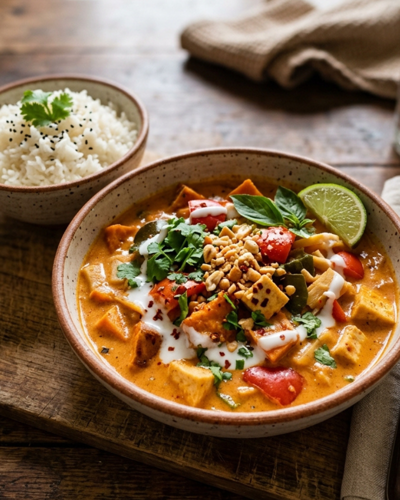 creamy thai sweet potatoe curry recipe