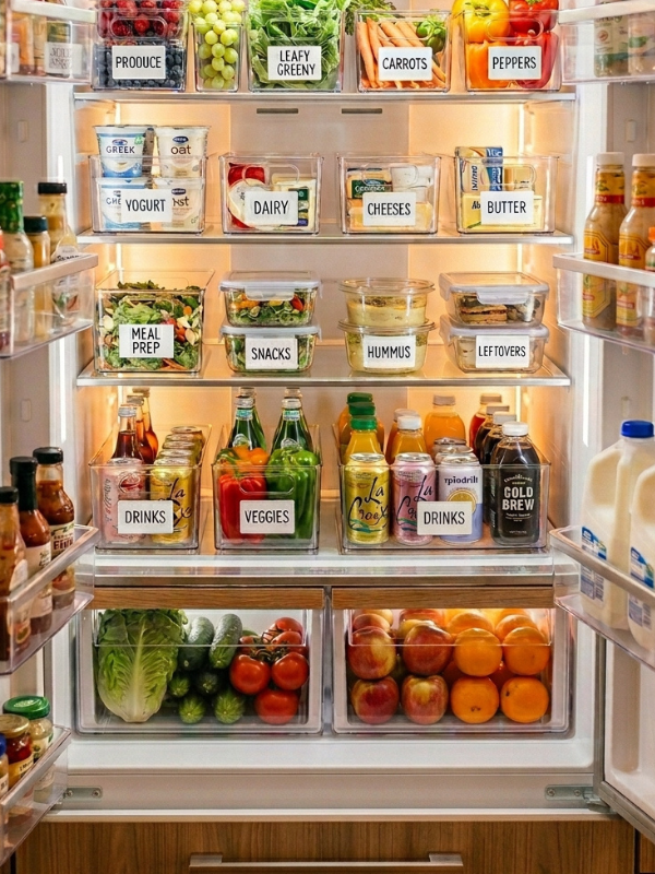 smart storage solutions: fridge organizer bins