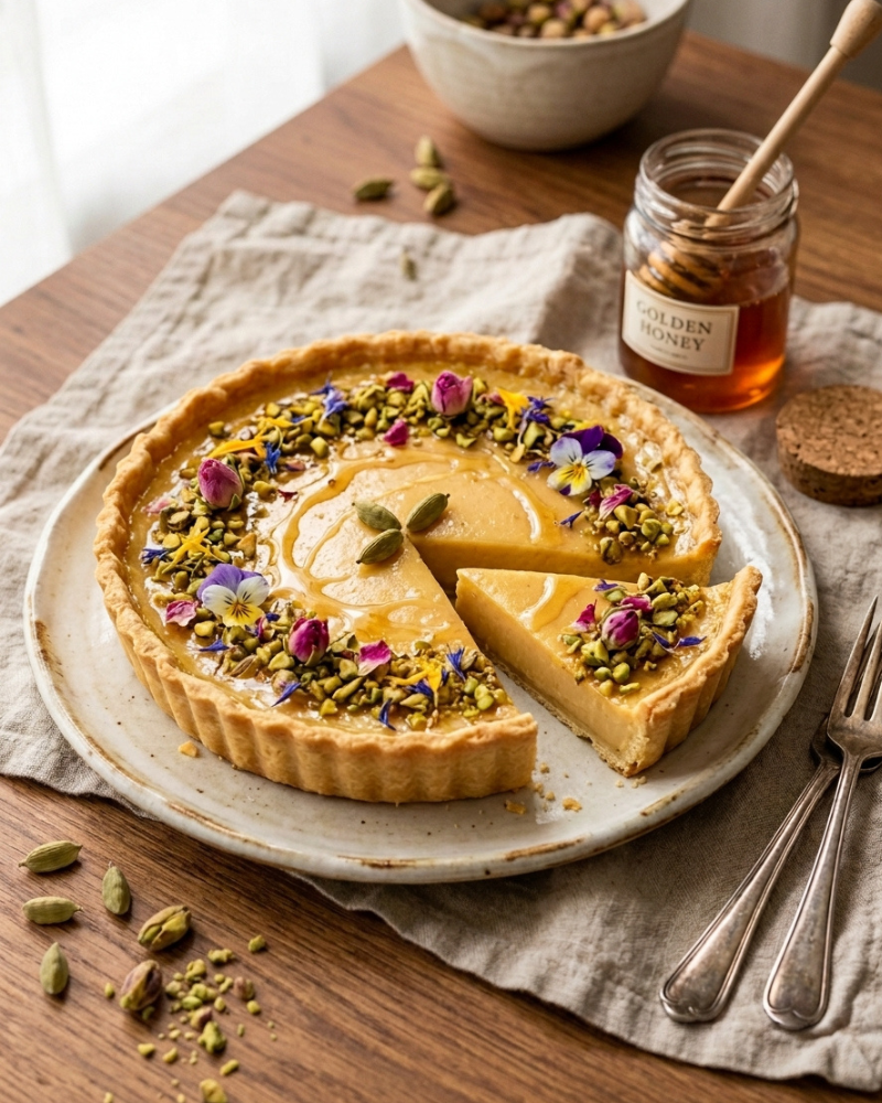 honey cardamom tart