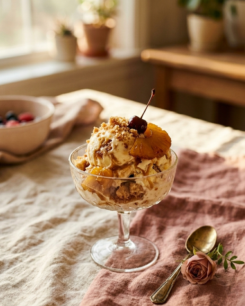pineapple upside down cake ice cream
