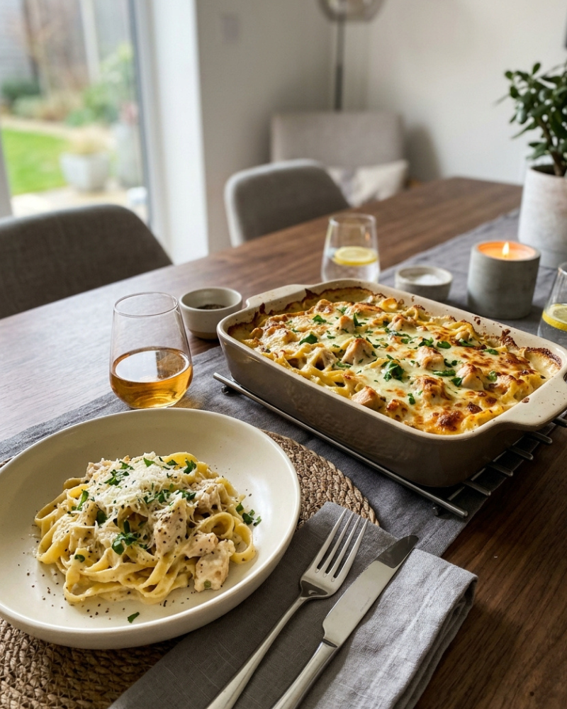 creamy chicken alfredo pasta