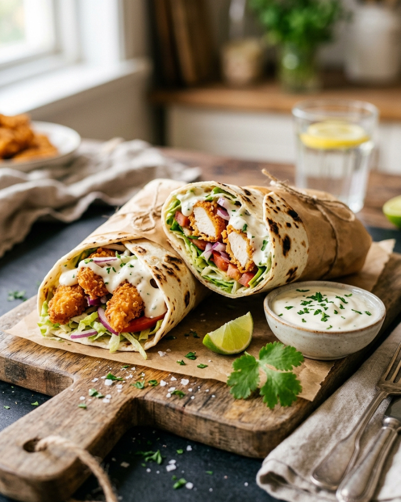 crispy chicken wraps recipe